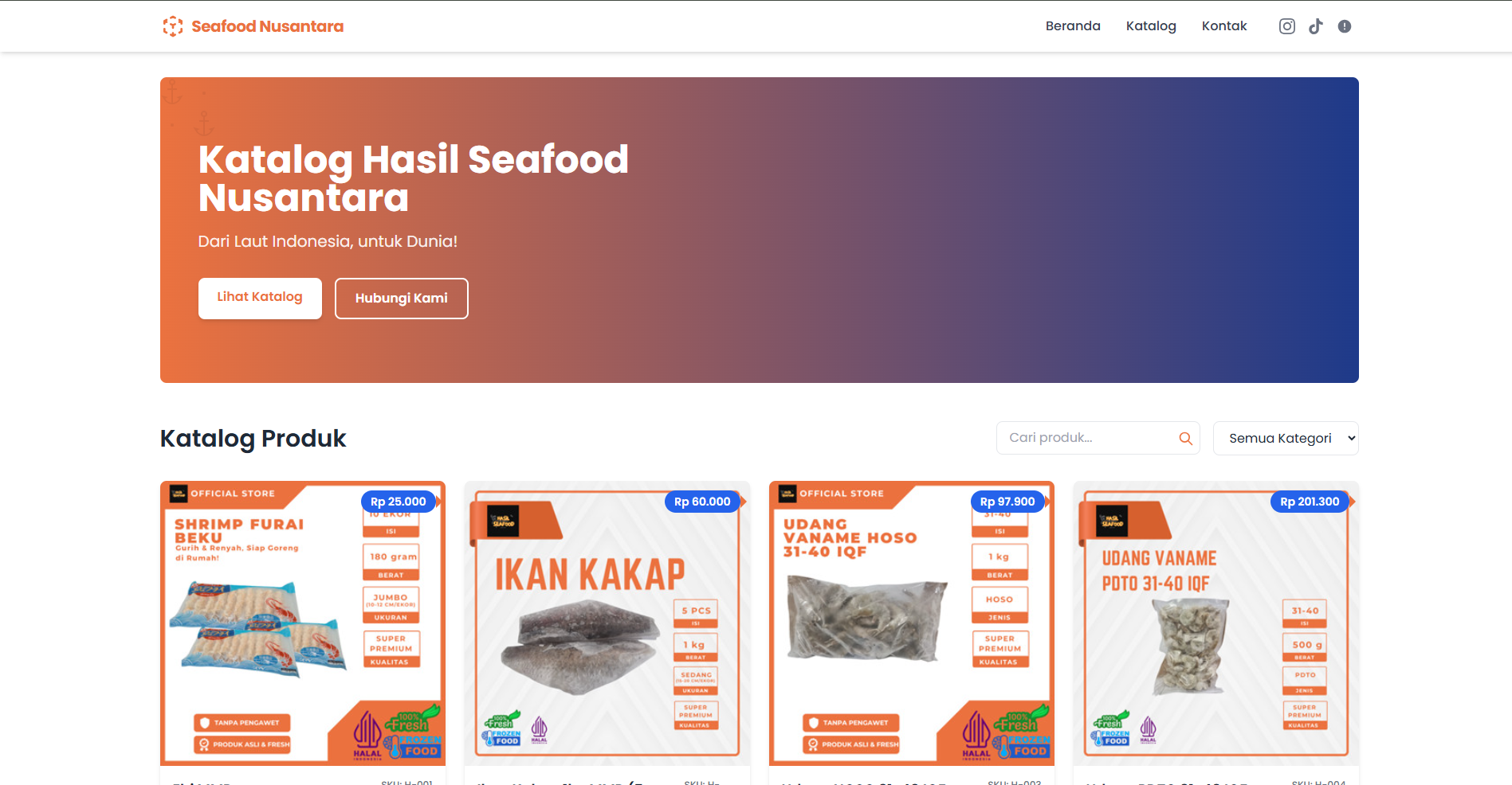 PT Maritime Hasil Nusantara - E-commerce Shop